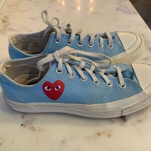 Converse x Comme des garçons baby blue sneakers. Size 8